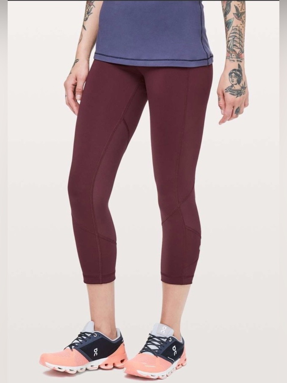 Lululemon: Womenโs Pace Rival Crop *22" -Size 8